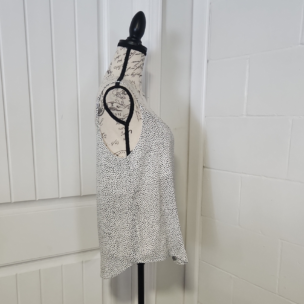 Mine Black & Off White Polka Dot Fully Lined Camisole Size Large NWOT - Picture 2 of 6